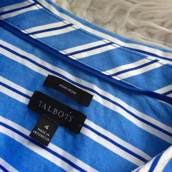 Talbots Multi-Stripe Non-Iron Perfect Shirt - Picture 7 of 8